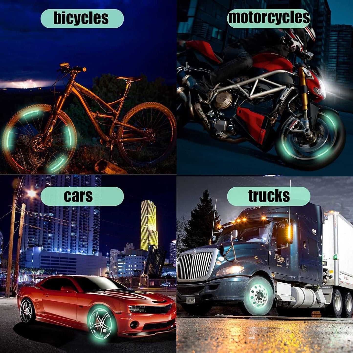 Holographic Anti-Collision Reflective Stickers for Motorcycles and Cars