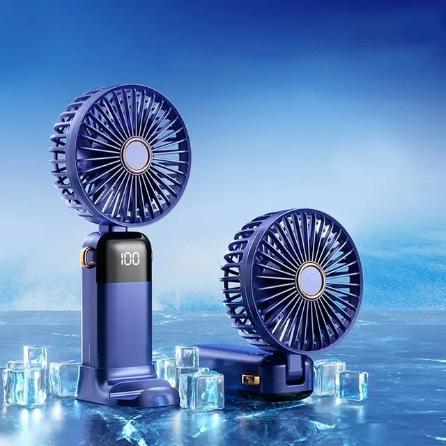 Portable Hand-held Folding Desk Fan - 5 Speed